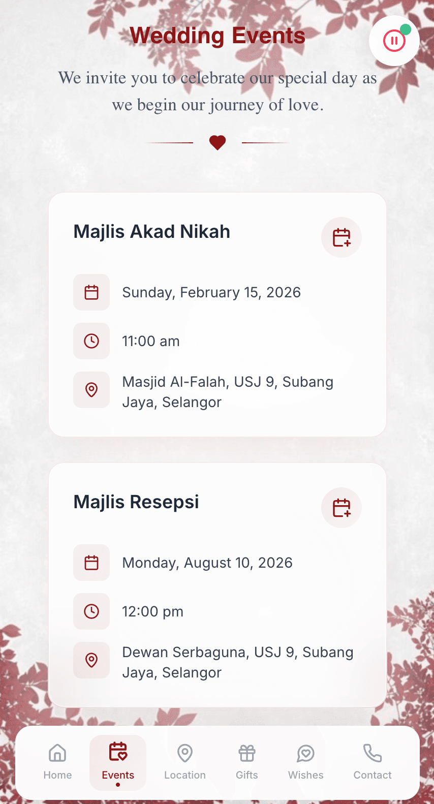 Save the Date Feature Preview